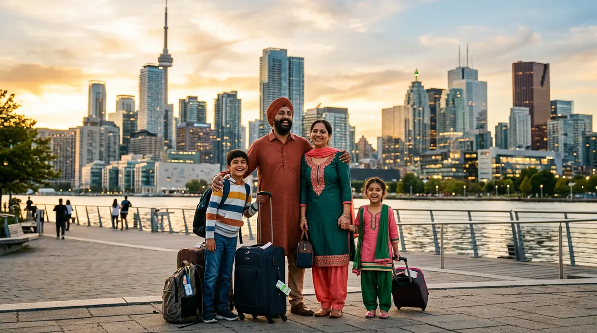 Family travelling abroad